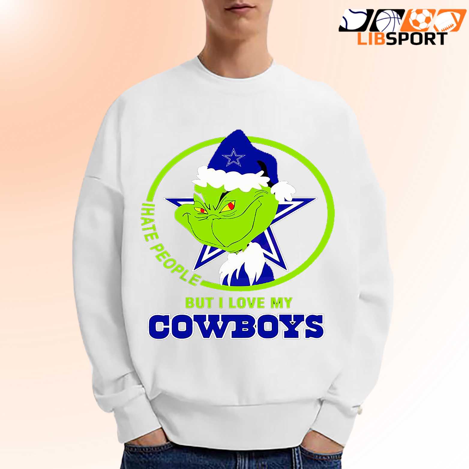 Dallas Cowboys Grinch I Hate People T Shirt, Holiday Nfl Tee, Game Day Unisex Shirt